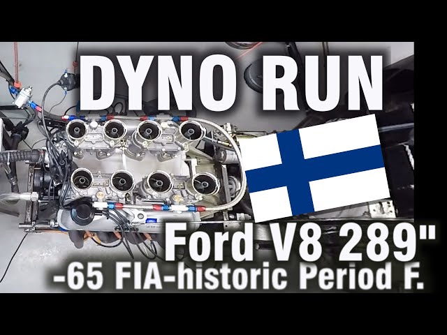 Dyno run: Ford V8 289" 4.7 litre  -65 FIA-historic Period F