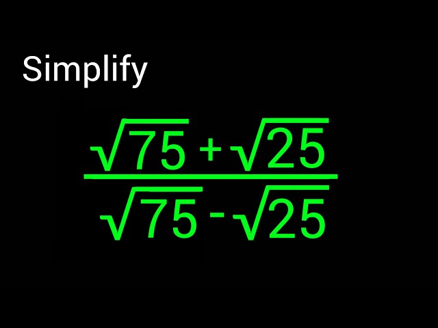 A Nice Square Root Math Simplification | How to solve!!!