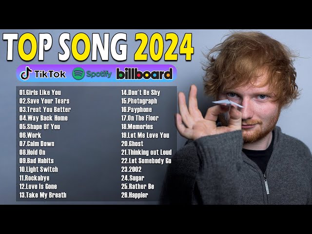 Ed Sheeran, Dua Lipa, Adele, Maroon 5, Rihanna, Bruno Mars, The Weeknd - Billboard Top 50 This Week