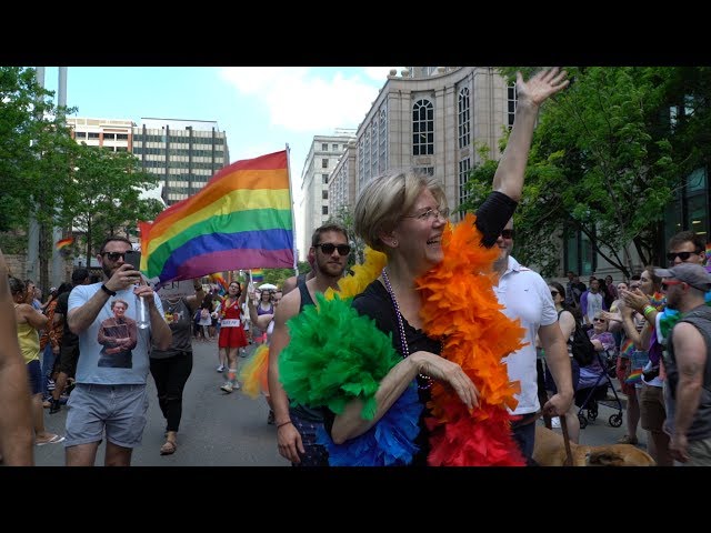 Dancing (not walking) in the Boston Pride Parade
