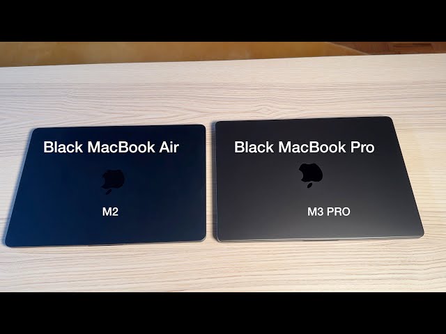 Space Black MacBook Pro M3 Pro Unboxing and Compare to Black MacBook Air