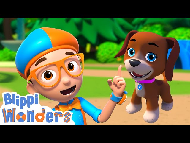 Blippi Meets a Puppy! 🐕 Blippi Wonders 🐕 Moonbug Kids - Learning Corner