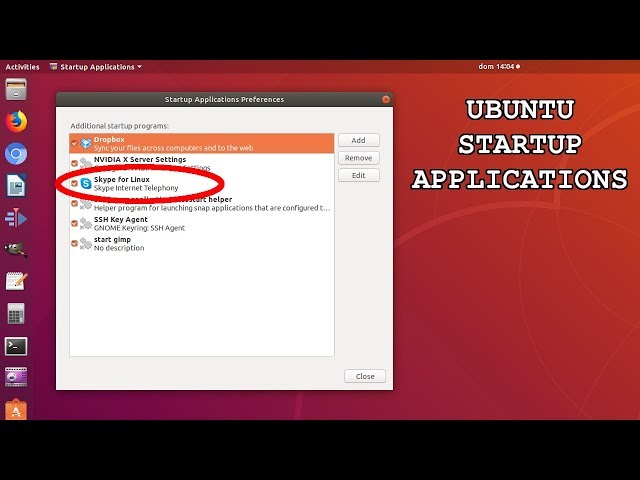 Manage startup applications on Ubuntu and derivatives