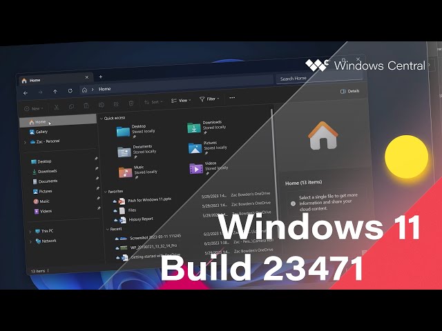 Windows 11 Build 23471 - New File Explorer, Taskbar Labels, Dev Drive/Home, Windows Backup + MORE