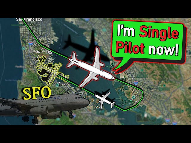 CAPTAIN HAVING MEDICAL ISSUES | Copilot Lands Single Pilot at San Francisco!