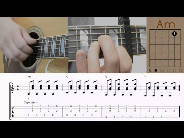 One Republic - Counting Stars I Slow Version I/ Tutorial / Guitar Lesson / Chords