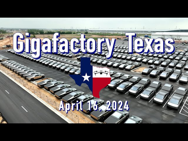 "Cybertrucks All Backed Up"  Tesla Gigafactory Texas  4/16/2024  10:10AM