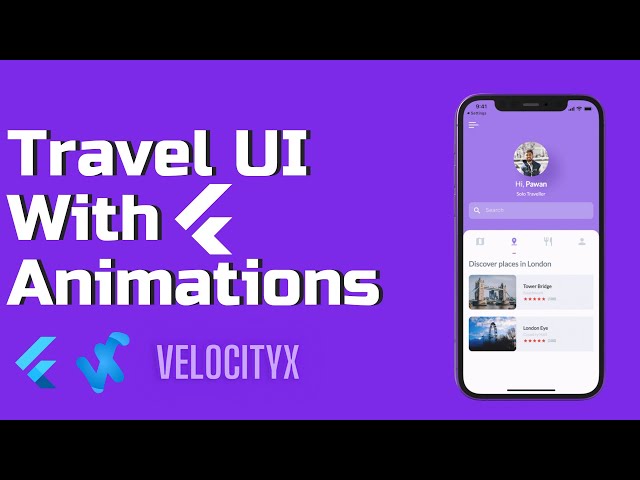 Flutter Travel UI with Animations | VelocityX Full Tutorial