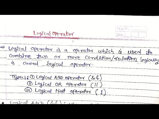 Logical Operator in C hindi | what is logical operator | AndroJava Official