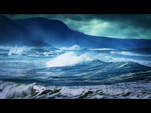 Rain Sounds for Relaxation with Ocean Waves | Sleep or Study with Nature White Noise | 10 Hours