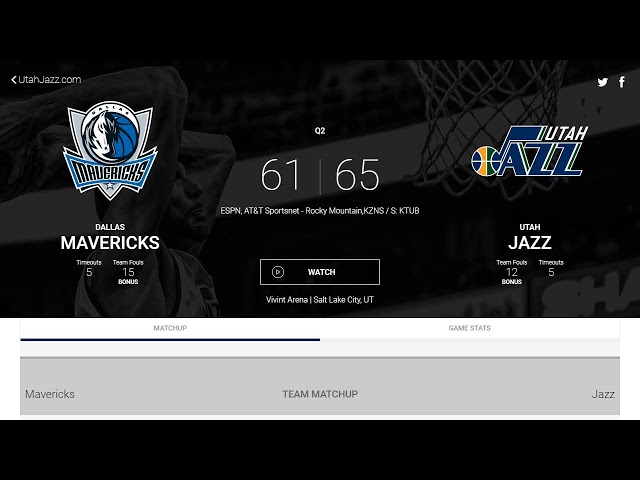Dallas Mavericks vs Utah Jazz Christmas Game Scoreboard - LIVE