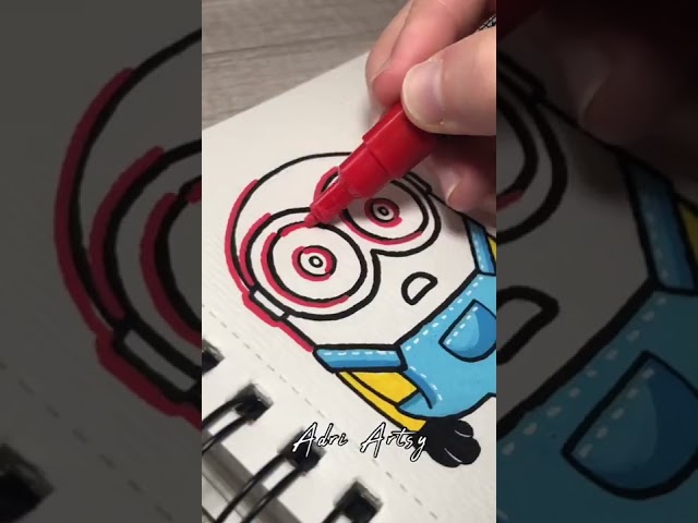 Drawing Minions in Drip, Glitch and X-Ray Effect with Posca Markers!
