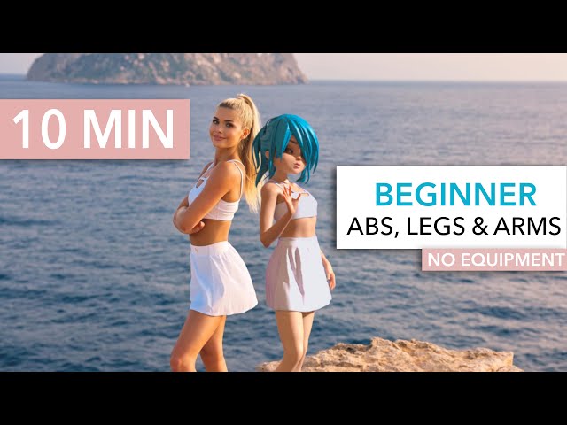 10 MIN BEGINNER FULL BODY WORKOUT - 100% Standing for Abs, Legs & Arms I with noonoouri