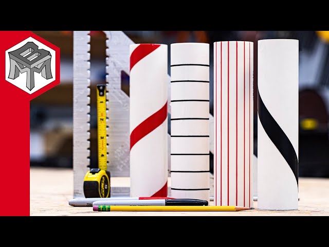 How To Mark or Draw Spiral, Parallel, and Perpendicular Lines on Pipe or Cylinders