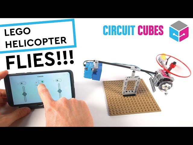 Flying LEGO Helicopter with Circuit Cubes [hands-on review]