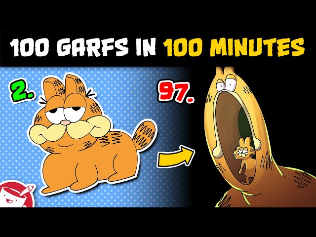 Drawing 100 Garfields From Memory in 100 minutes
