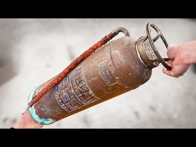 Restoration of 120 Year Old Fire Extinguisher with Testing