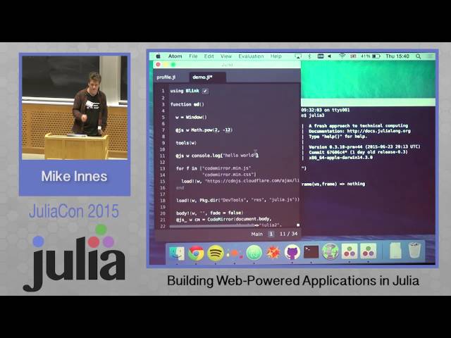 Building web powered applications in Julia | Mike Innes | JuliaCon 2015