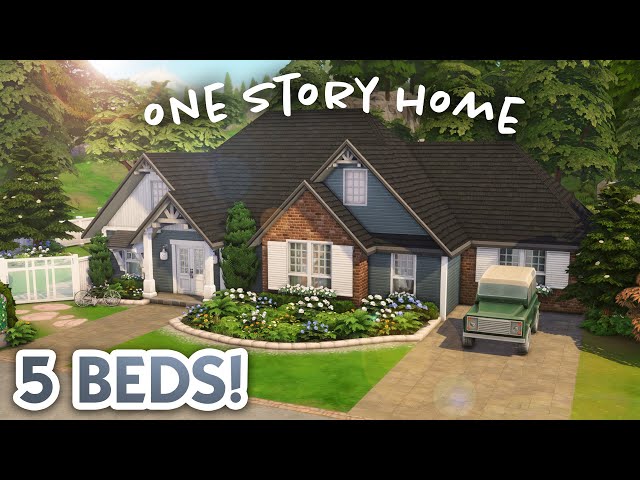 Single Story Home for a Big Family // The Sims 4 Speed Build