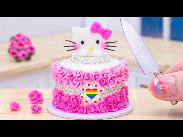 Sweet Miniature Hello Kitty Birthday Cake Design - Amazing Fondant Cake Ideas By Mini Tasty