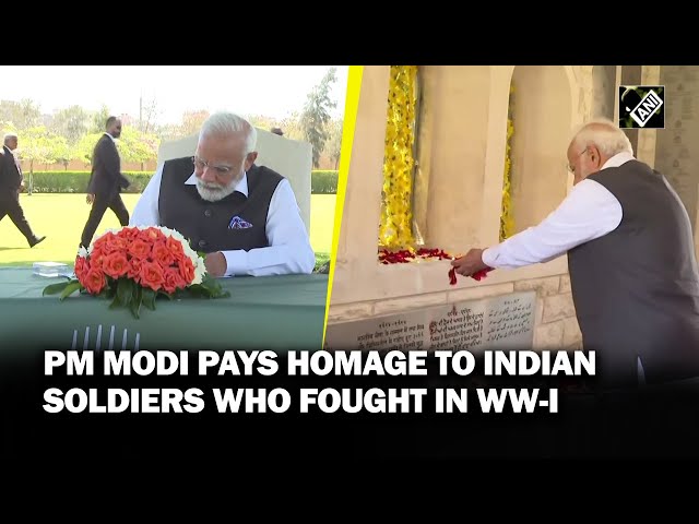 PM Modi visits Heliopolis War Cemetery, pays homage to Indian soldiers who fought in WW-I
