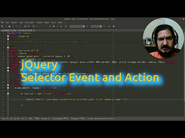 jQuery Selector Event and Action