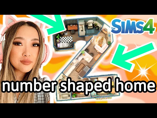building a house using numbers AND i have to place everything TWICE! Sims 4: Number Build Challenge
