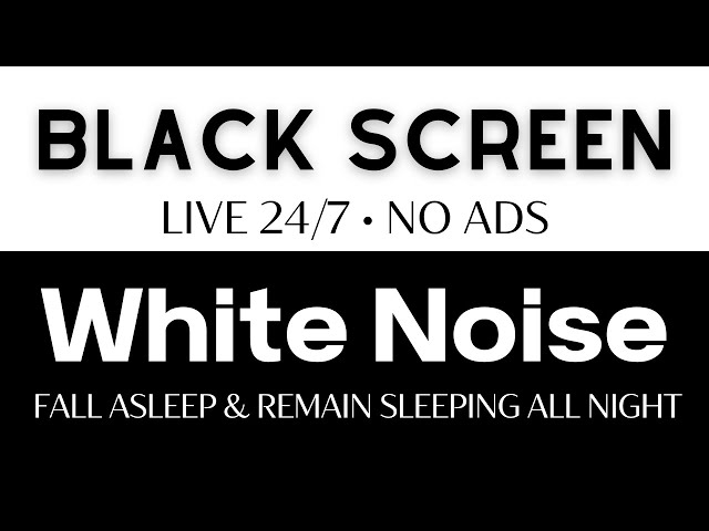 White Noise with Black screen for Sleeping | live 24/7 | Perfect Sleep Aid