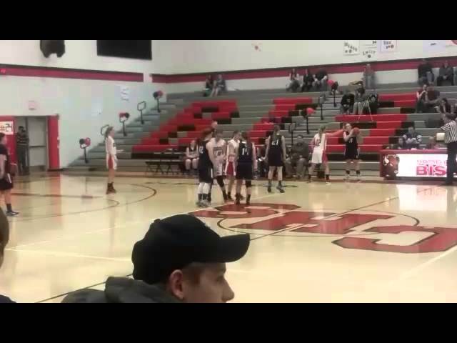 High School Girls Basketball, Lady Mounties vs Lady Bison, final minutes part 2