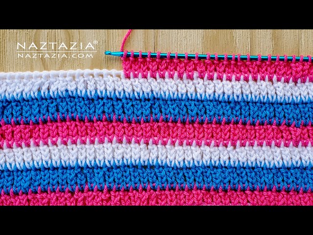 How to Tunisian Crochet Chain Stitch Pattern - DIY Tutorial for Easy and Fast Designs