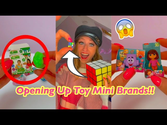 [ASMR] Opening UP Mini Brands to See What's Inside!!😱✨*Dora Backpack, Rubik's Cube, Slime ETC!*🤫