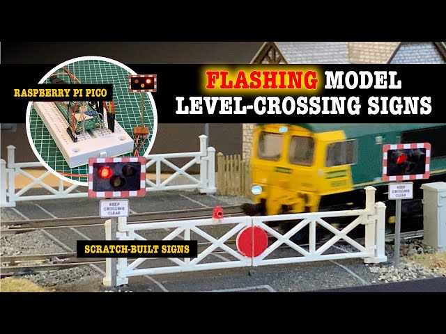 Make your own realistic flashing level-crossing signs for your model railway with Raspberry Pi Pico