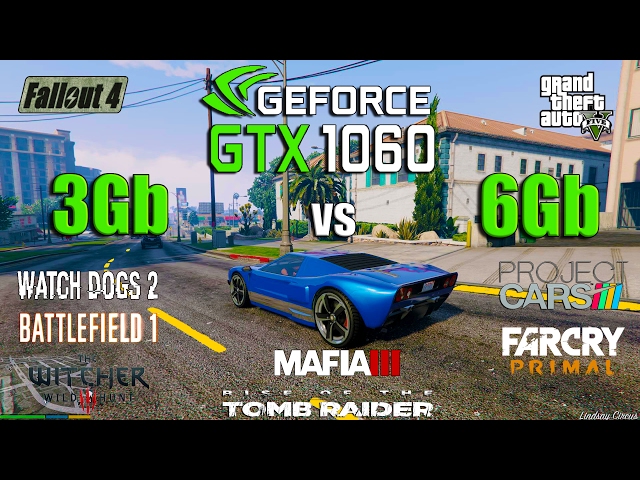 GTX 1060 3Gb vs 6Gb Test in 9 Games (i5 6600k)