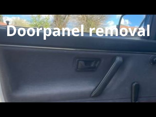 How to remove a Volkswagen Golf mk2 doorpanel: A step-by-step guide