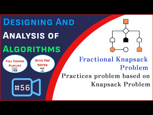 Fractional Knapsack Problem  |  Practice Problem based on Fractional knapsack problem | daa