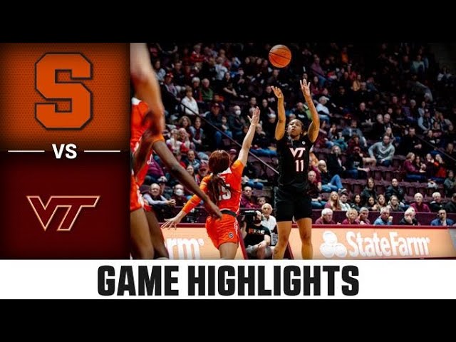 Syracuse vs. Virginia Tech Women's Basketball Highlights (2022-23)