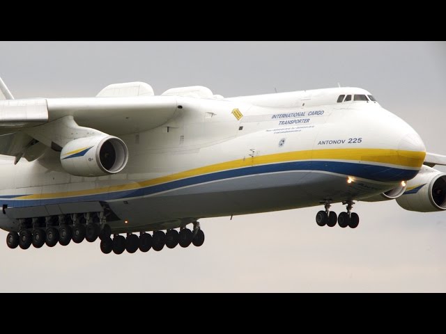 Antonov An-225 Mriya | Landing + Takeoff at Leipzig/Halle Airport | Ан-225 Мрия