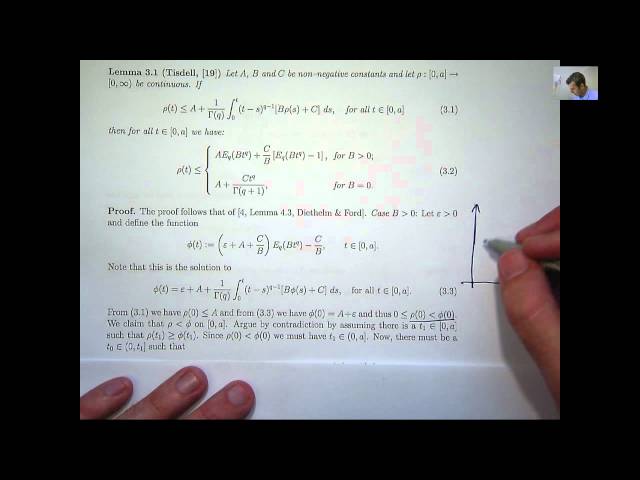 Gronwall's inequality & fractional differential equations