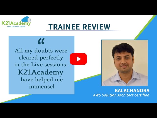 K21Academy Success Stories | Balachandra K21Academy Pushed Me To Achieve My Goals