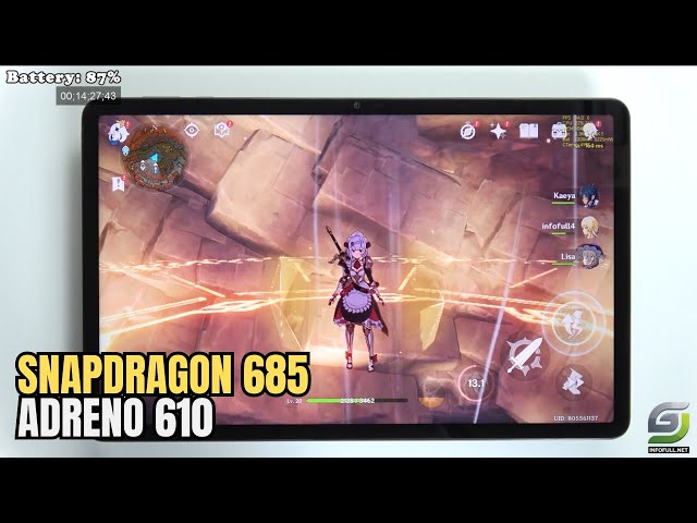 Honor Pad X9 test game Genshin Impact Max Graphics 60 FPS