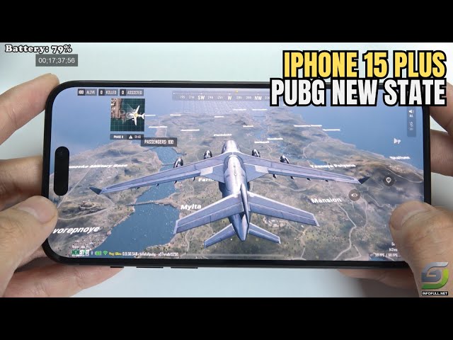 iPhone 15 Plus test game PUBG New State