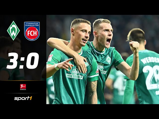 Werder Bremen – 1. FC Heidenheim 3:0 | Highlights 2. Bundesliga 9. Spieltag | SPORT1