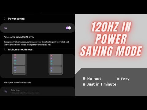 120hz Adaptive refresh Rate with Power Saving Mode on S22 Ultra (One UI 4.1 Android 12)(NEW TRICK)