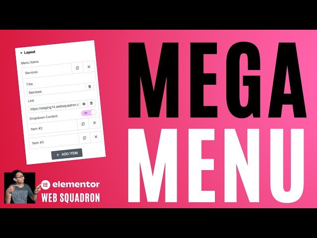 How to use the Mega Menu Widget Elementor Wordress Tutorial - Elementor Pro