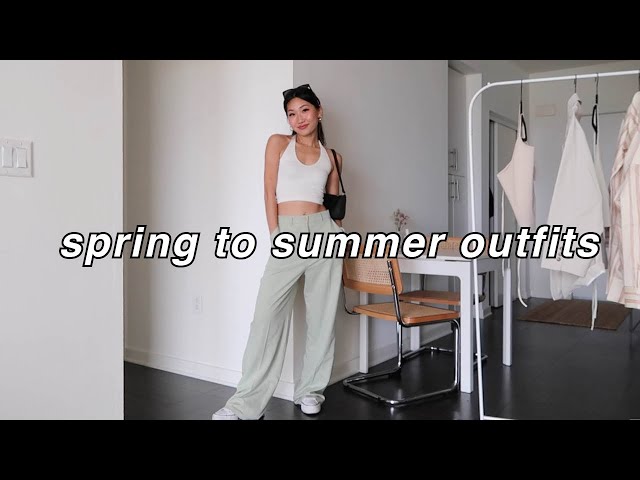 EASY SPRING TO SUMMER OUTFITS (cute and casual transitional outfits!)