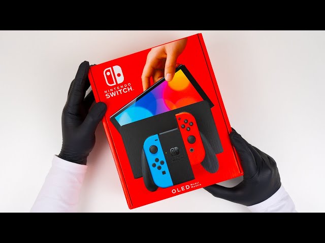 Nintendo Switch OLED Model Neon Blue / Neon Red Unboxing