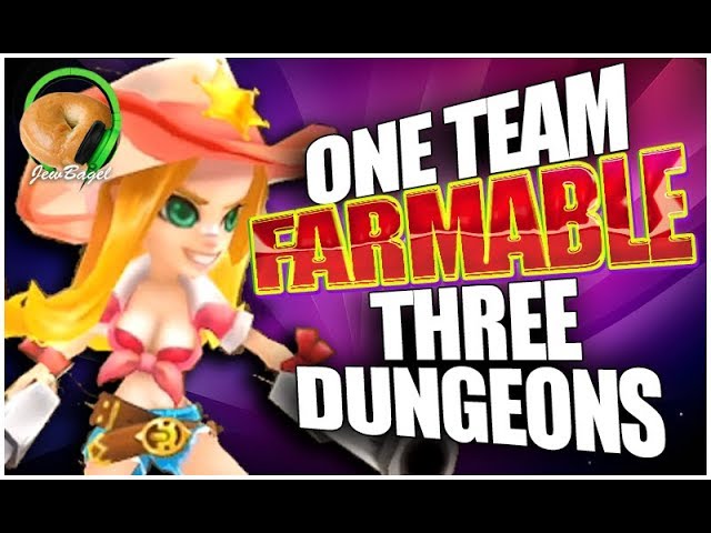 SUMMONERS WAR : ONE *Farmable* Team, All 3 Dungeons!