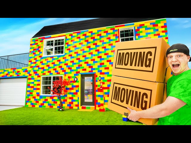 MOVING IN To My LIFE SIZE Lego House!