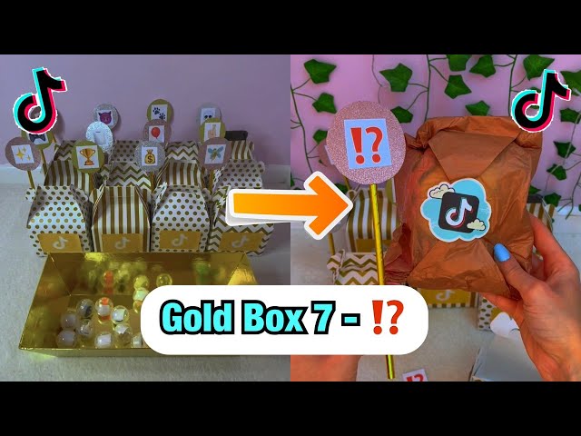 TikTok Mystery GOLD Boxes - Box 7!⁉️ *ASMR* #Shorts