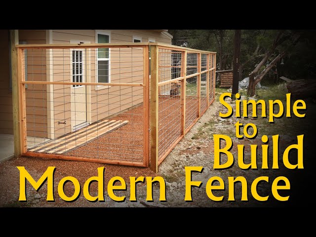 A Simple DIY Modern Fence Design and Build - Frame and Panel, Welded Wire